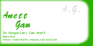 anett gam business card